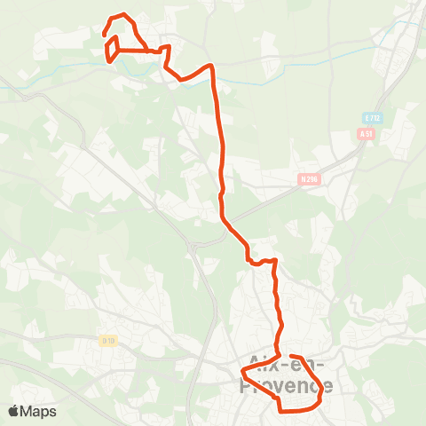 Aix en Bus 8303-2:Puyricard ↔ Aix-Centre / Scolaire map