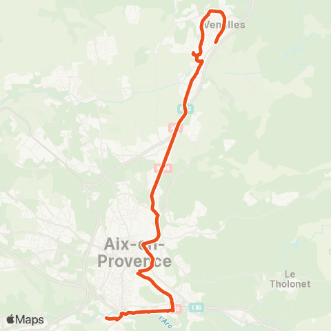 Aix en Bus 8377-2:Armelière>Aix-Ctre>Venelles / Scolaire map