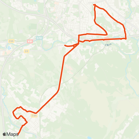 Aix en Bus 8404-1:Luynes>Aix Ctre (via Adm) / Scolaire map