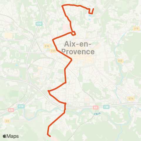 Aix en Bus Rotonde-Tour de ville ↔ Pont Arc-Mairie map