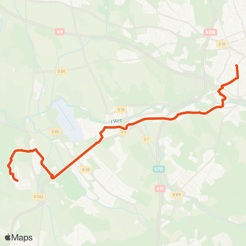 Aix en Bus Duranne École ↔ Gare routière map