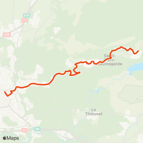 Aix en Bus St Marc J 16 ↔ Bellegarde map