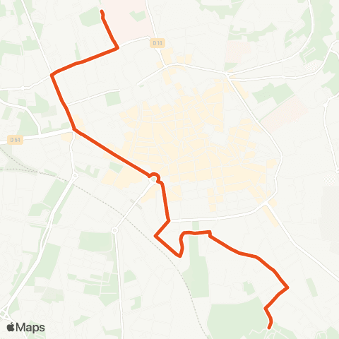 Aix en Bus Cité U ↔ Rot Mirabeau-Hôpital Tamaris map