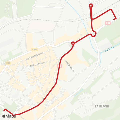 L'Agglo en bus Centro A : la Navette du Coeur de ville map