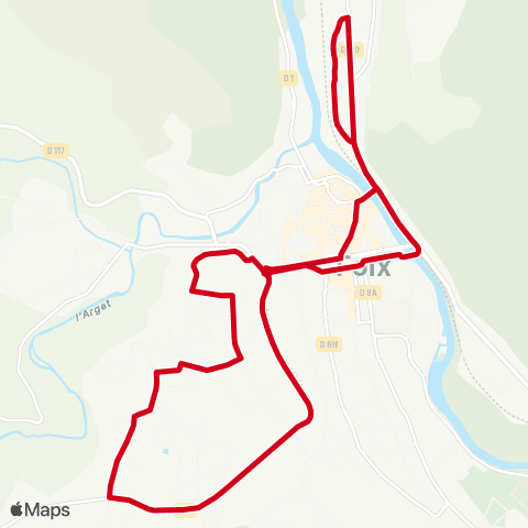 L'Agglobus Navette du centre-ville de Foix map