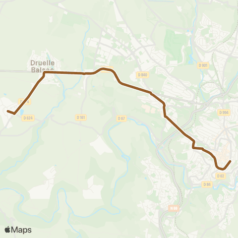 Agglobus Druelle - Place Foch map