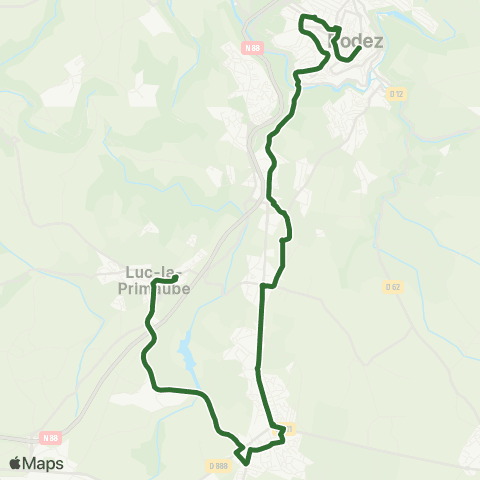 Agglobus La Primaube - Luc map