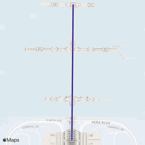DEN Denver International Airport's Automated Guideway Transit System map