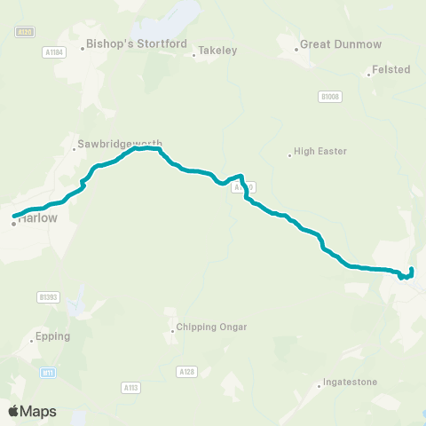 Arriva Herts and Essex Bus Station - Temp Bus Station map