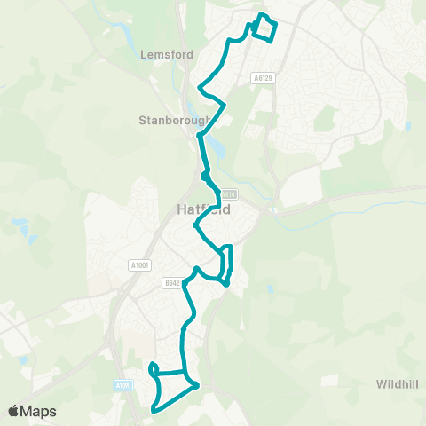 Arriva Herts and Essex Bus Station - Bus Station map
