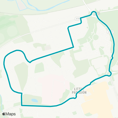 Arriva Herts and Essex Temp Bus Station - Temp Bus Station map
