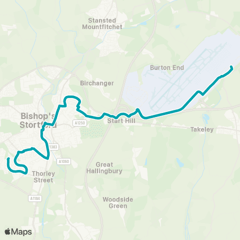 Arriva Herts and Essex Sainsbury's - Coach Station map