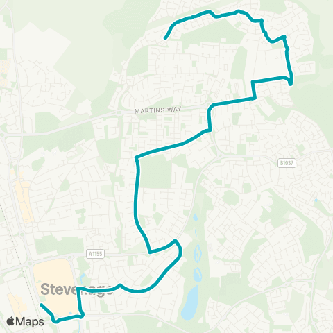 Arriva Herts and Essex Manchester Close - Bus Station map