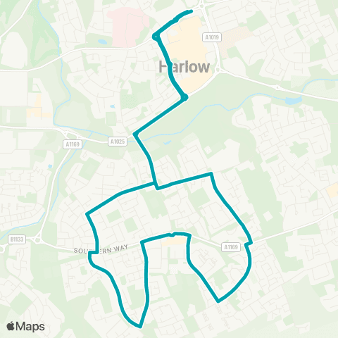 Arriva Herts and Essex Temp Bus Station - Temp Bus Station map