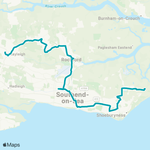 Arriva Herts and Essex Railway Station - Landwick Cottages map