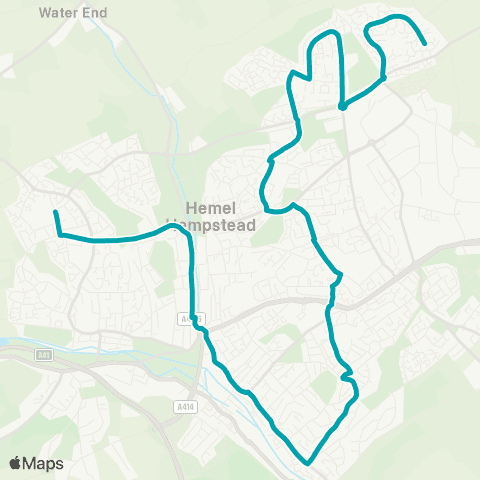 Arriva Herts and Essex John F Kennedy Sch Grounds - Cuffley Court map