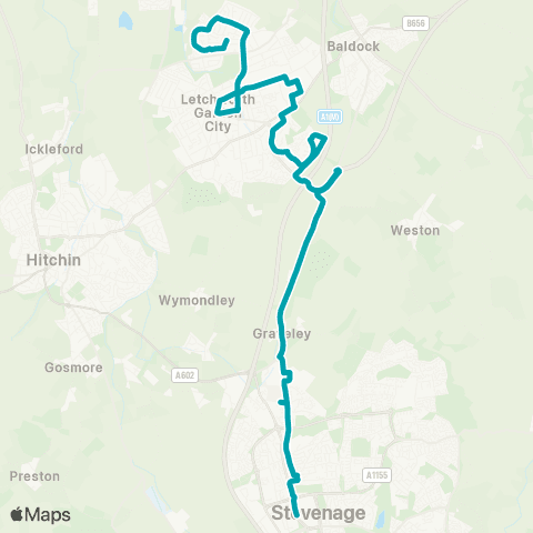 Arriva Herts and Essex Bus Station - Southfields map
