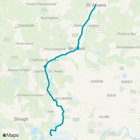 Arriva Herts and Essex Temp Bus Station - St Peter's Street map