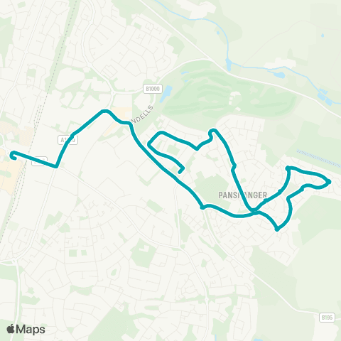 Arriva Herts and Essex Sir Frederic Osborn School - Bus Station map