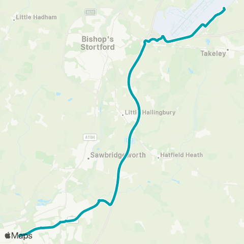 Arriva Herts and Essex Coach Station - Temp Bus Station map