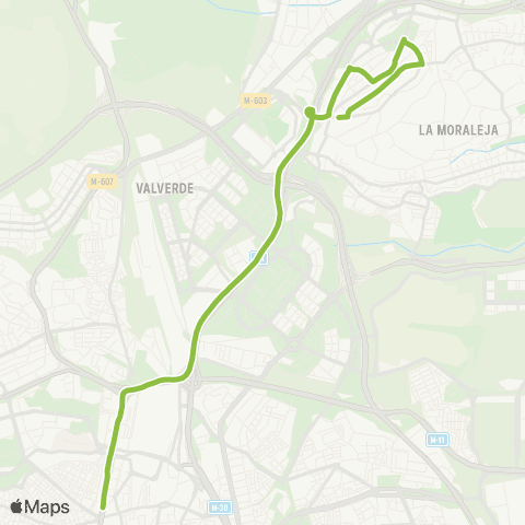 Autobuses Interurbanos Madrid (Plaza de Castilla)-el Soto de la Moraleja map