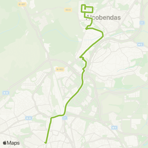 Autobuses Interurbanos Madrid (Plaza de Castilla)-Alcobendas (Valdelasfuentes) map