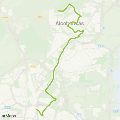 Autobuses Interurbanos Madrid (Pinar de Chamartín) - San Sebastián de los Reyes (Tempranales) map