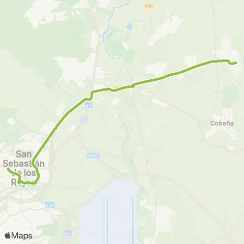 Autobuses Interurbanos Alcobendas-Algete map