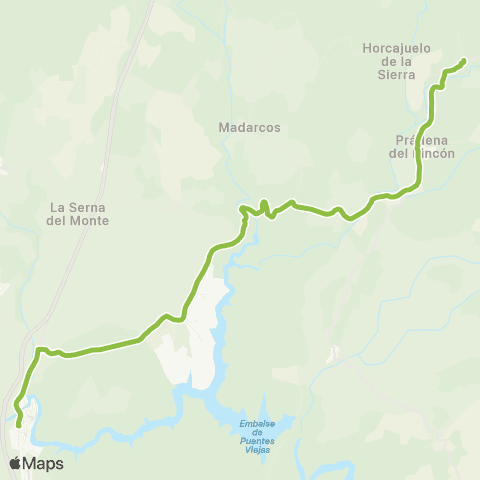 Autobuses Interurbanos Buitrago-Montejo de la Sierra map