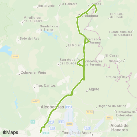 Autobuses Interurbanos Madrid (Plaza de Castilla)-Torrelaguna / Uceda map