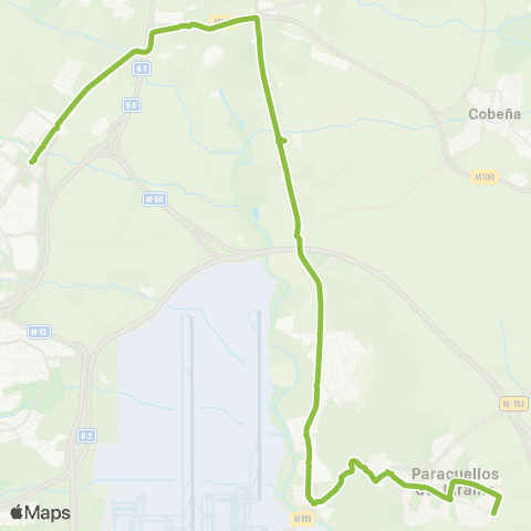 Autobuses Interurbanos S. S. de los Reyes (Hospital)-Paracuellos de Jarama map