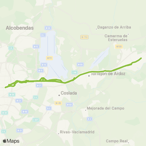 Autobuses Interurbanos Madrid (Avda. América)-Alcalá de Henares map