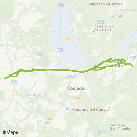 Autobuses Interurbanos Madrid (Avda. América)-Torrejón de Ardoz (el Soto) map