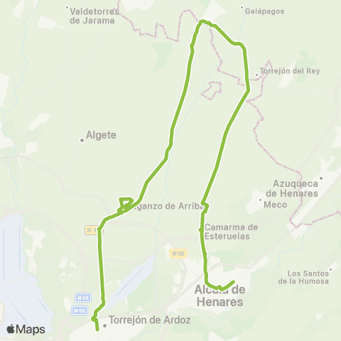 Autobuses Interurbanos Torrejón-Valdeavero-Alcalá map