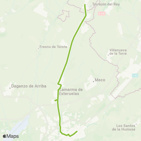 Autobuses Interurbanos Valdeavero-Camarma de Esteruelas-Alcalá de Henares map