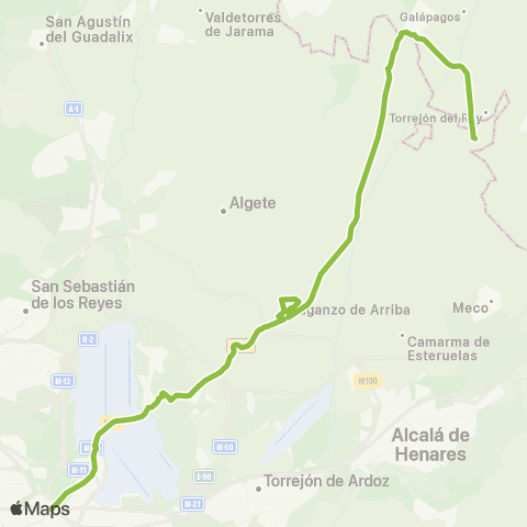 Autobuses Interurbanos Madrid (Canillejas)-Daganzo-Valdeavero map