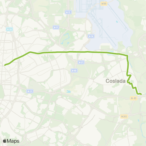 Autobuses Interurbanos Madrid (Av. de América)-San Fernando de Henares map