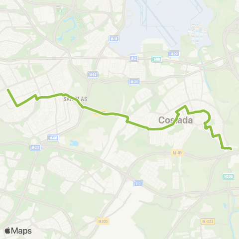 Autobuses Interurbanos Madrid (Ciudad Lineal)-Coslada-San Fernando map