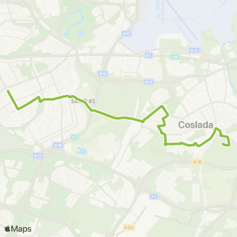 Autobuses Interurbanos Madrid (Ciudad Lineal)-Coslada (Hospital) map