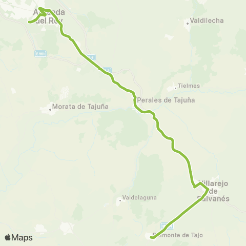 Autobuses Interurbanos Arganda (Hospital) - Belmonte map