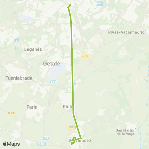 Autobuses Interurbanos Madrid (Legazpi)-Valdemoro map