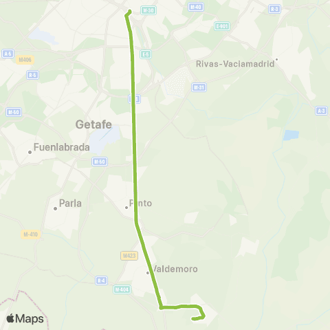 Autobuses Interurbanos Madrid (Legazpi)-Ciempozuelos map