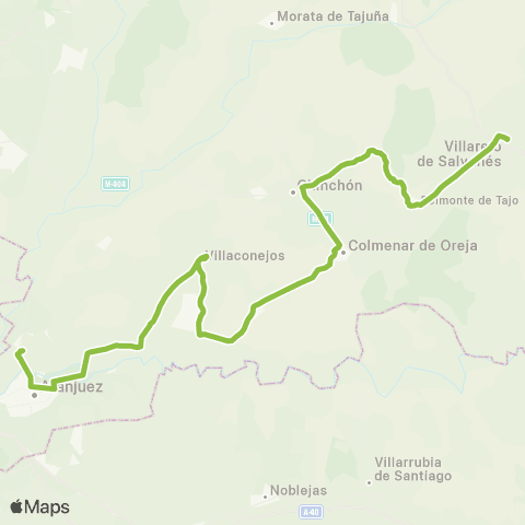 Autobuses Interurbanos Aranjuez-Villarejo de Salvanes map