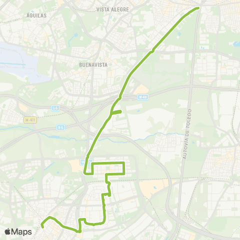 Autobuses Interurbanos Madrid (Plaza Elíptica)-Leganés (Estación Ffcc) map