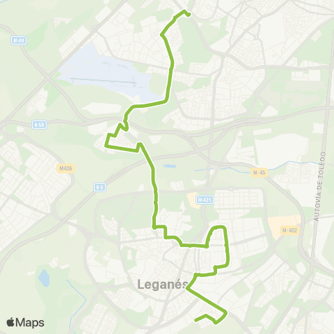 Autobuses Interurbanos Madrid (Aluche)-Leganés (Vereda de los Estudiantes) map