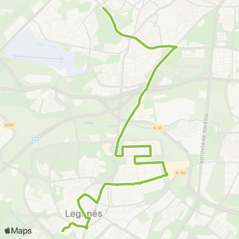 Autobuses Interurbanos Madrid (Aluche)-Leganés (Norte-Montepinos) map