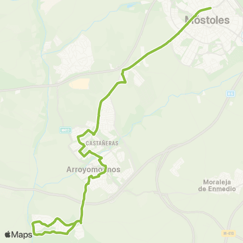 Autobuses Interurbanos Móstoles-Arroyomolinos map