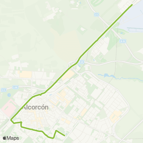 Autobuses Interurbanos Madrid (Cuatro Vientos)-Alcorcón (por C. de los Cantos) map