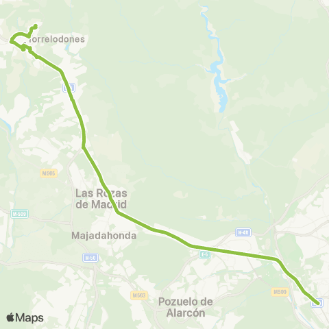 Autobuses Interurbanos Madrid (Moncloa)-Torrelodones map