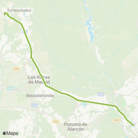 Autobuses Interurbanos Madrid (Moncloa)-Torrelodones (por Centro Comercial) map